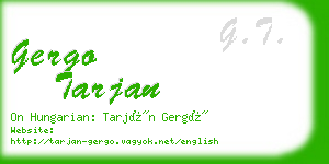 gergo tarjan business card
